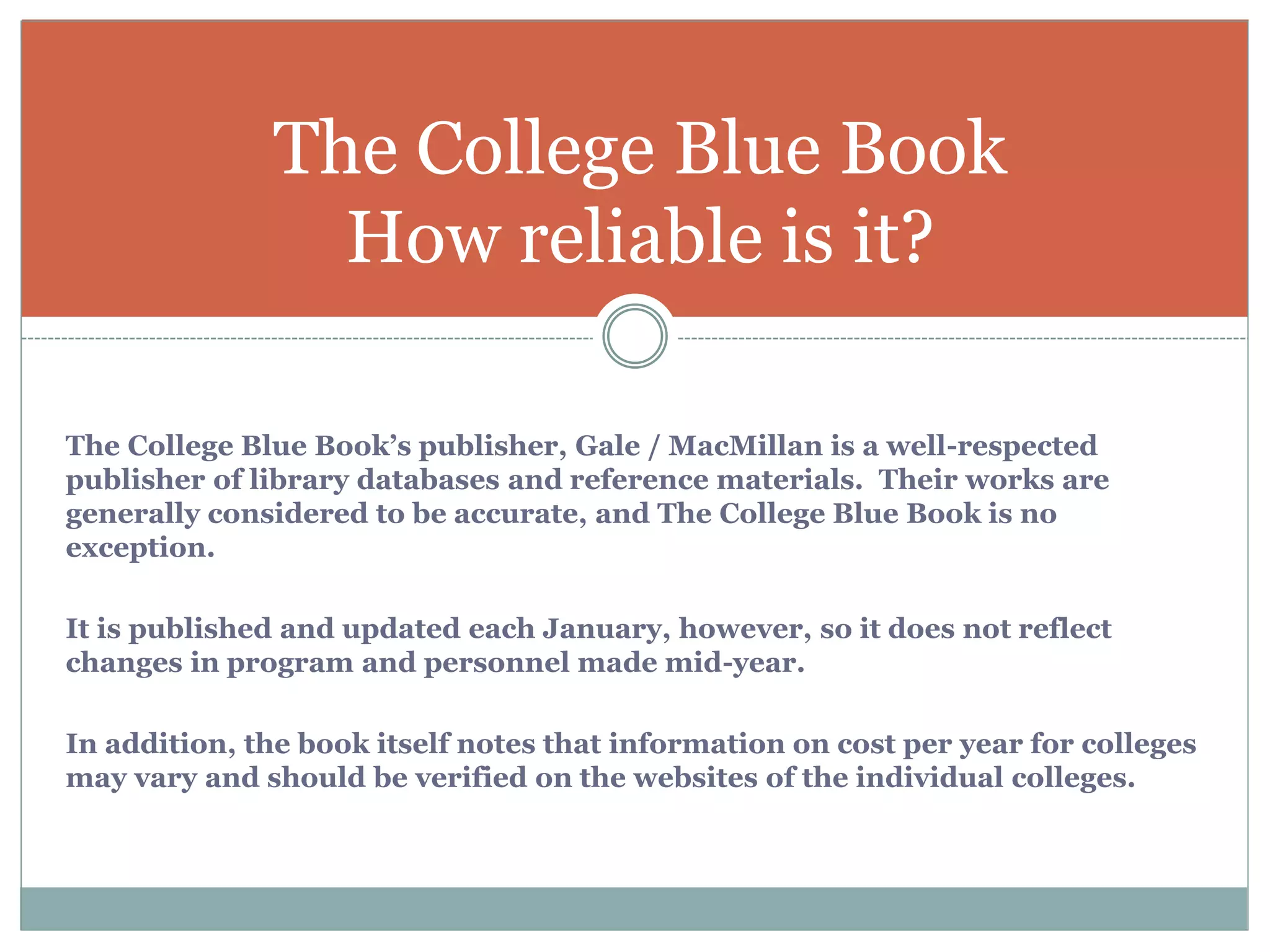 The College Blue Book instructional guide | PPTX | College Planning ...