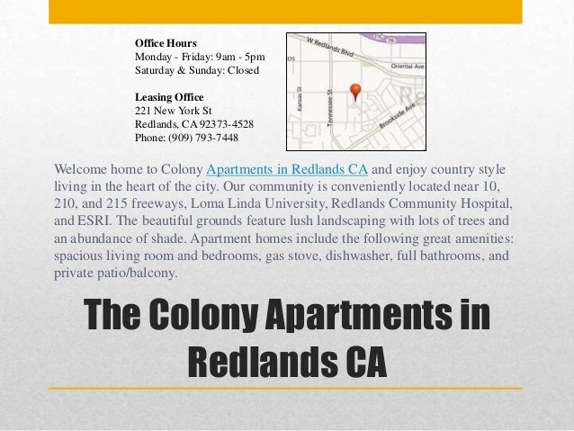 The Colony Apartments in Redlands CA