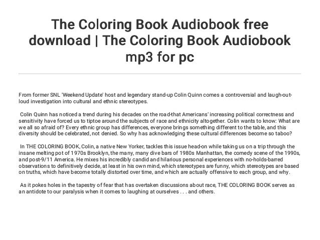 The Coloring Book Audiobook Free Download The Coloring Book Audiobo