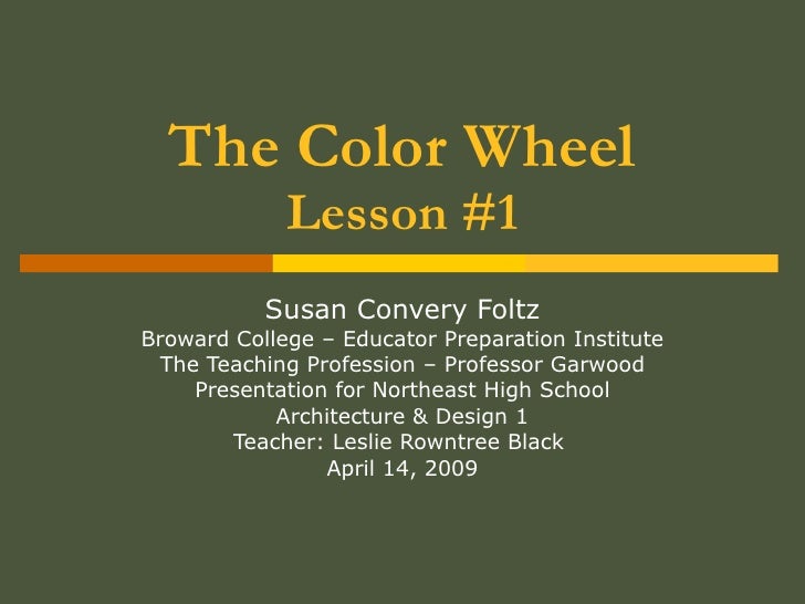 color lesson plan