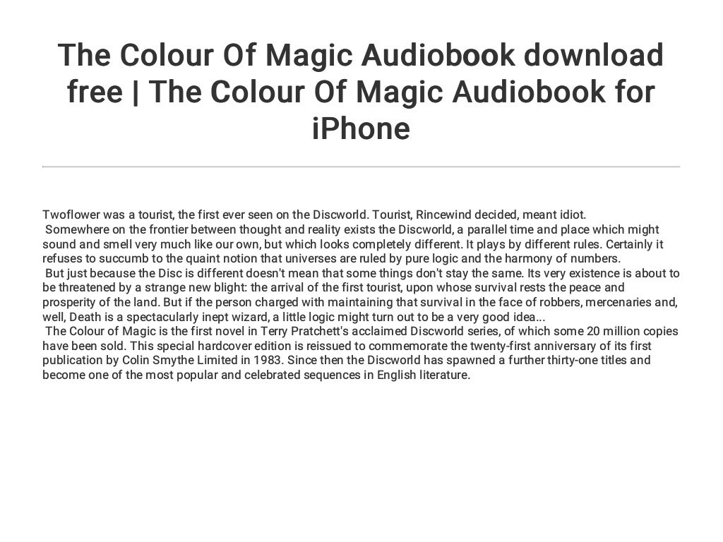 download the color of magic audiobook download the color of magic audiobook