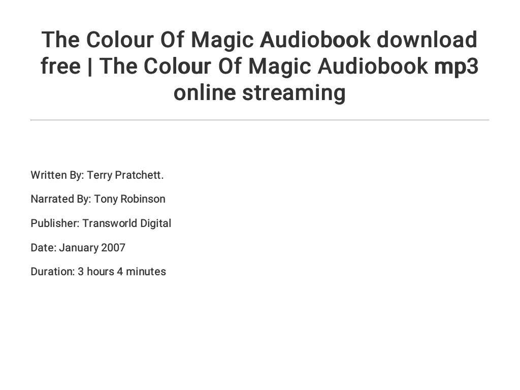download the color of magic audiobook download the color of magic audiobook