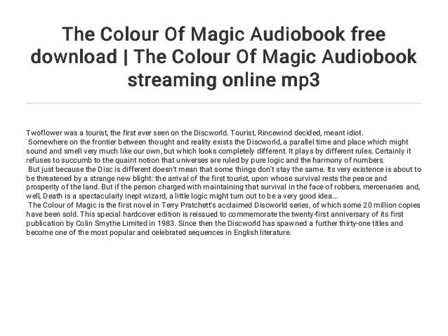 download colour of magic audiobook download colour of magic audiobook