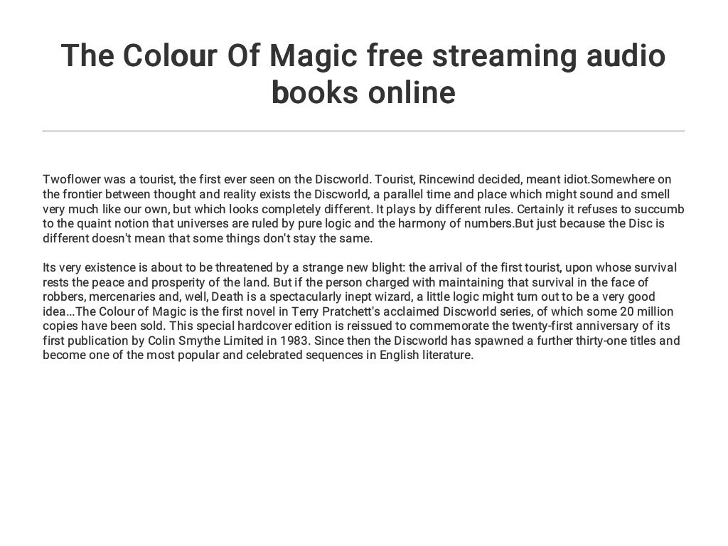 download the color of magic audiobook download the color of magic audiobook