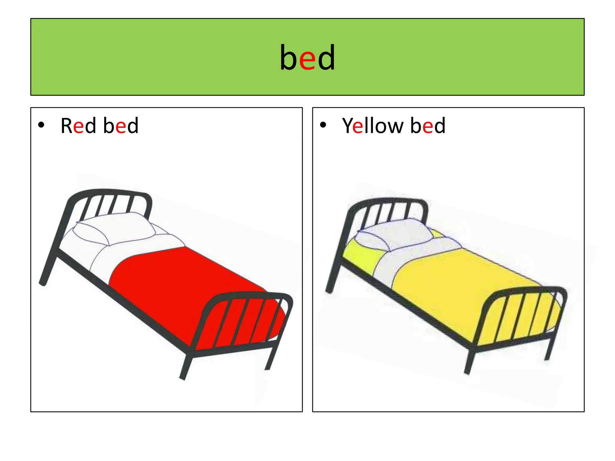 bedRed bedYellow bed