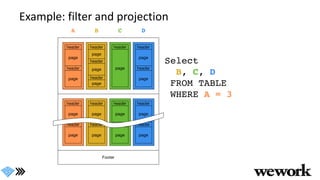 Example: filter and projection
 