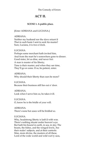 The comedy of errors - william shakespeare | PDF