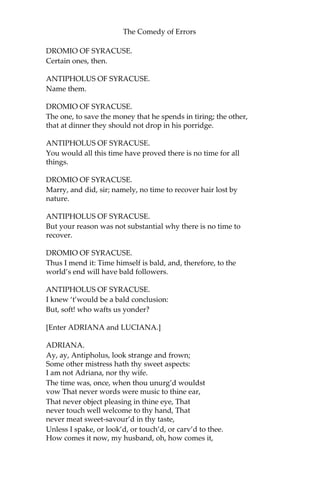 The comedy of errors - william shakespeare | PDF