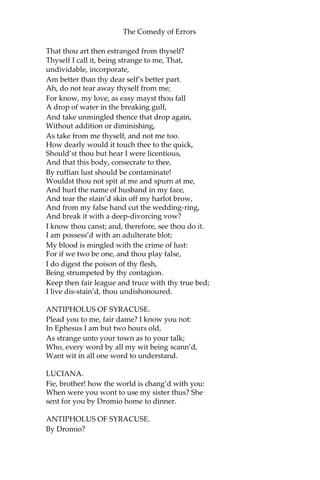 The comedy of errors - william shakespeare | PDF