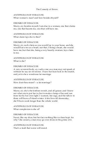 The comedy of errors - william shakespeare | PDF
