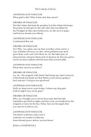 The comedy of errors - william shakespeare | PDF