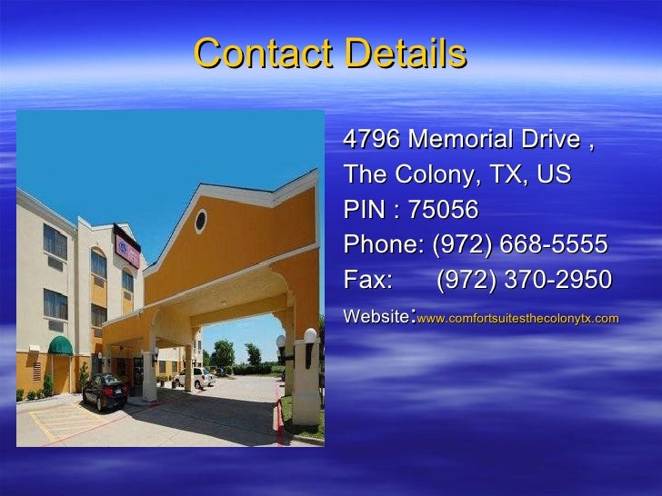 The Comfort Suites Near Stonebriar Mall In