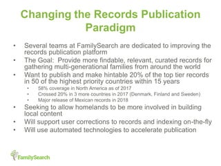 The Coming Explosion of Records at FamilySearch - Presentation