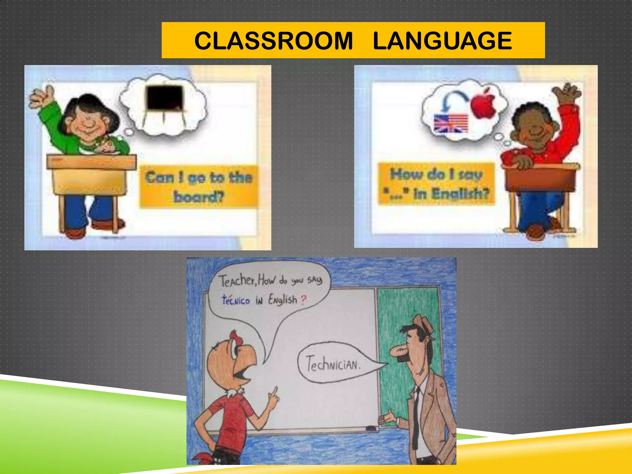 CLASSROOM LANGUAGE
 