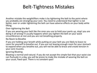 The Common Weightlifting Belt Mistakes You Must Avoid for Better Results