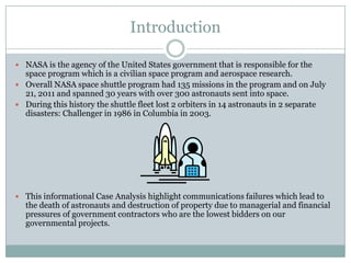The communication challenges at nasa