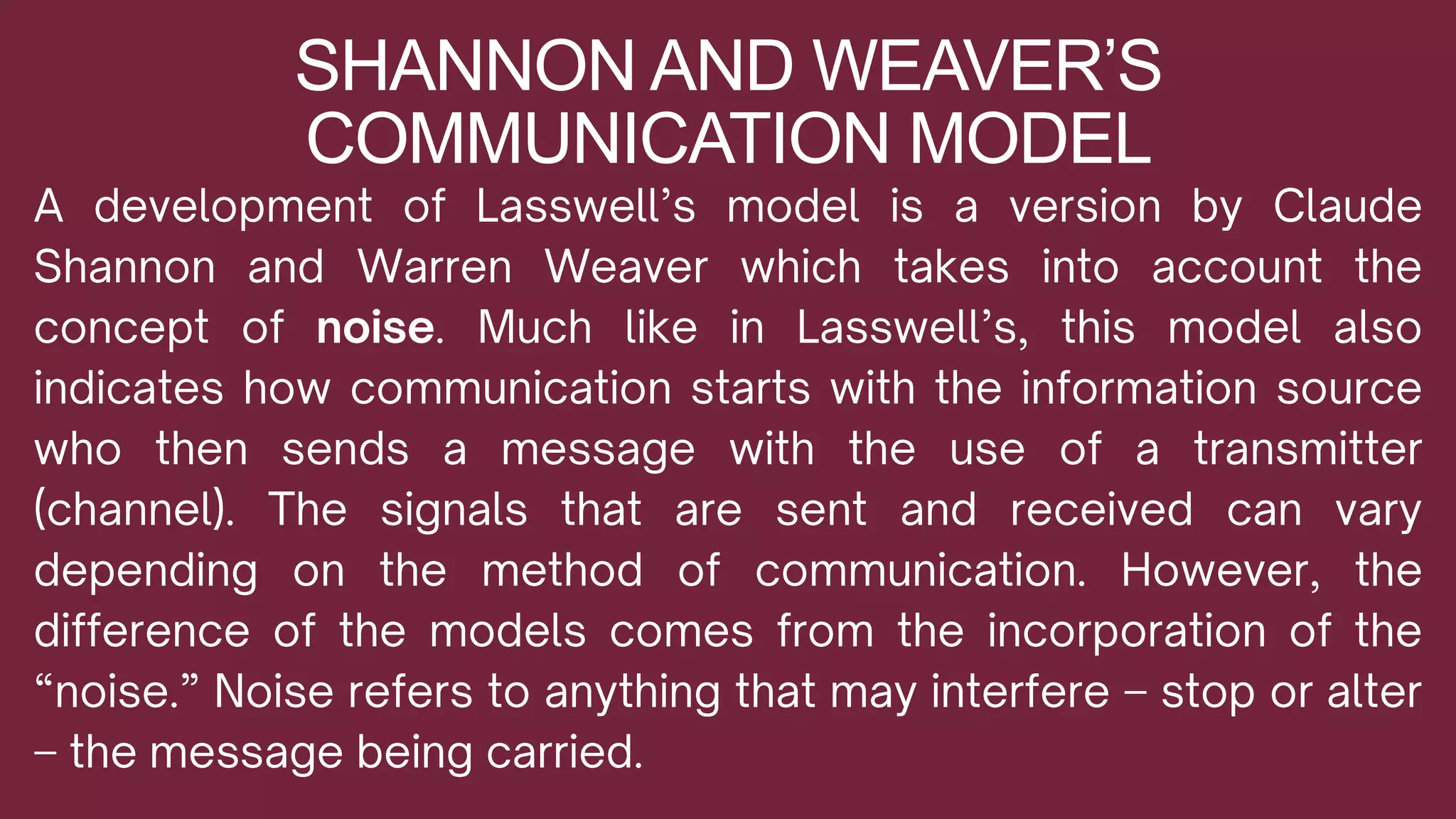 The Communication Process through Models.pptx | Technology & Computing