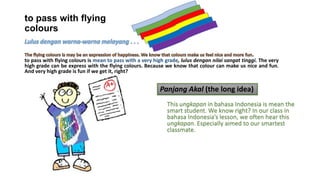 The comparation of english idiom and ungkapan bahasa indonesia | PPTX