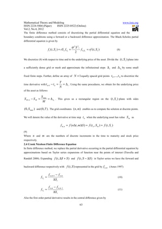 The comparative study of finite difference method and monte carlo ...