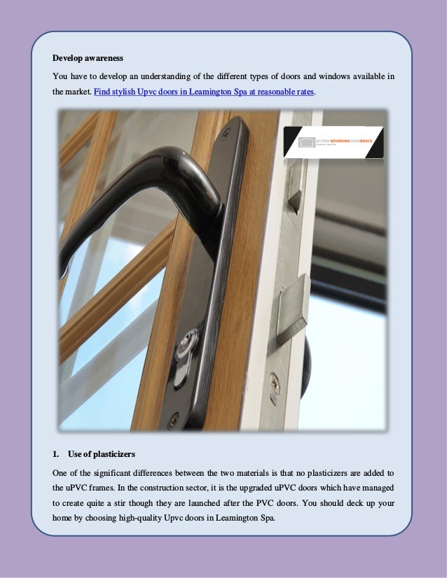 The Comparison and Difference between PVC and uPVC Doors