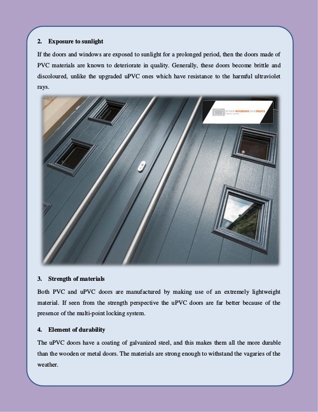The Comparison and Difference between PVC and uPVC Doors