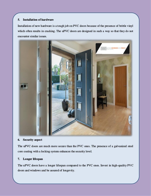 The Comparison and Difference between PVC and uPVC Doors