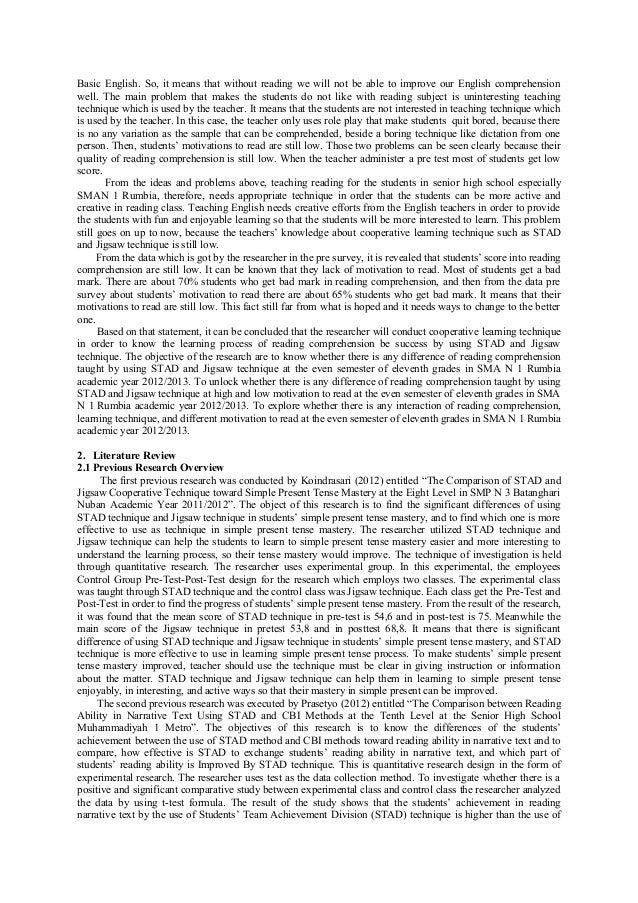 The Parison Of Reading Prehension Taught By Using