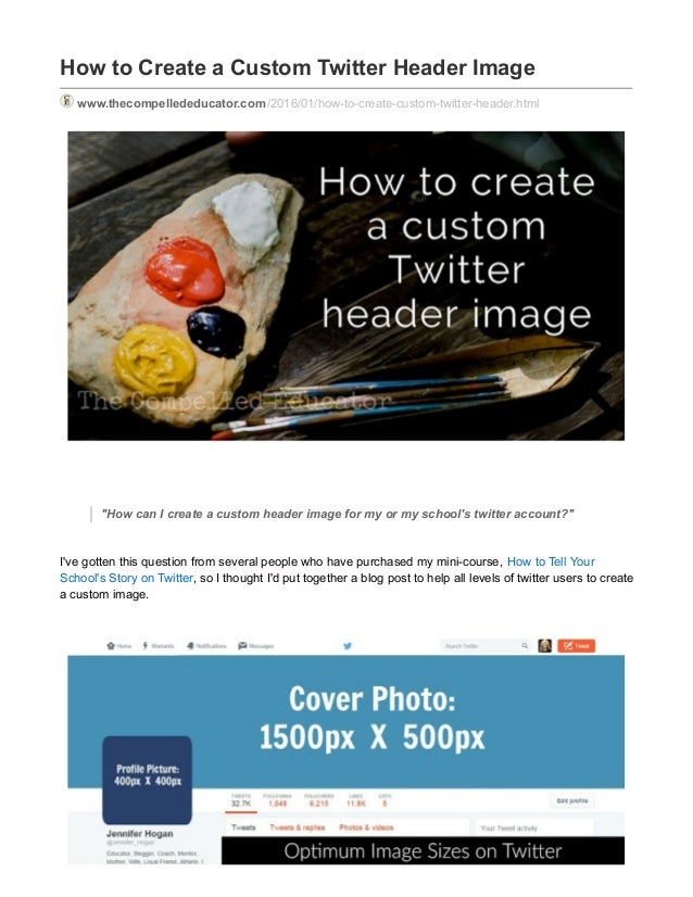 how to make a custom twitter header how to make a custom twitter header