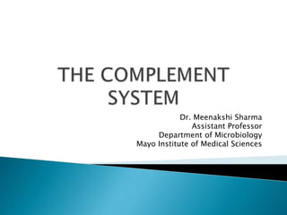 Dr. Meenakshi Sharma
Assistant Professor
Department of Microbiology
Mayo Institute of Medical Sciences
 
