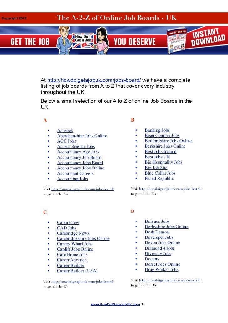 The Complete A2Z of Online Job Boards UK
