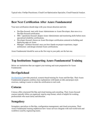 Azure Finops Learning Path The Complete Azure Fundamental Learning Guide for Beginners.pdf