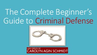 The Complete Beginner’s
Guide to Criminal Defense
 