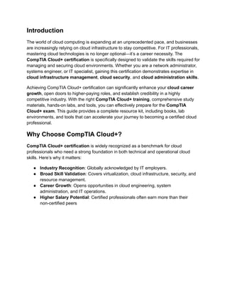 The Complete CompTIA Cloud+ Resource Kit: Books, Labs & Tools | PDF