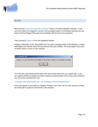 The complete getting started guide to birt reporting 1 (1) | PDF
