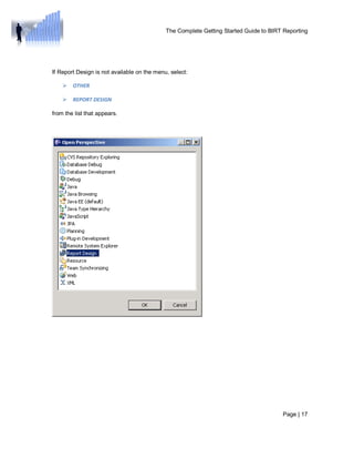The complete getting started guide to birt reporting 1 (1) | PDF