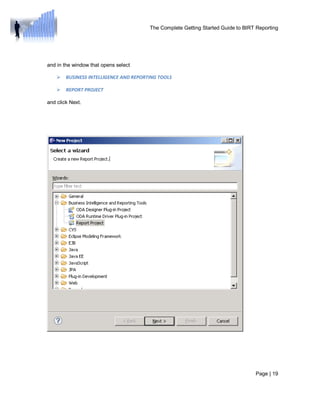 The complete getting started guide to birt reporting 1 (1) | PDF
