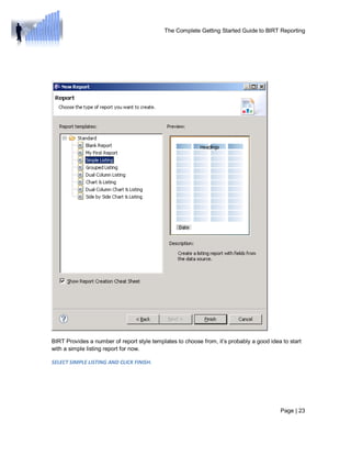 The complete getting started guide to birt reporting 1 (1) | PDF