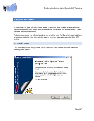 The complete getting started guide to birt reporting 1 (1) | PDF