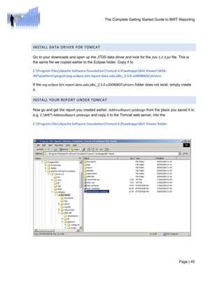 The complete getting started guide to birt reporting 1 (1) | PDF