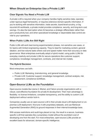 What Is a Private LLM and Why Enterprises Need It | PDF