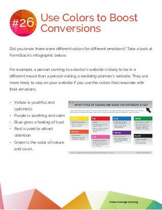 Use Colors to Boost
Conversions#26
Did you know there were different colors for different emotions? Take a look at
FormSta...