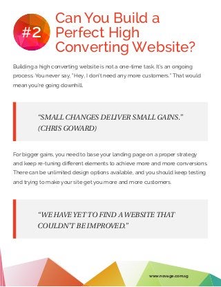 Can You Build a
Perfect High
Converting Website?
#2
Building a high converting website is not a one-time task. It’s an ong...