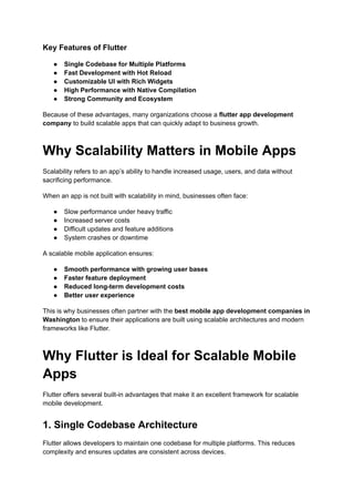 The Complete Guide to Building Scalable Mobile Apps with Flutter | PDF
