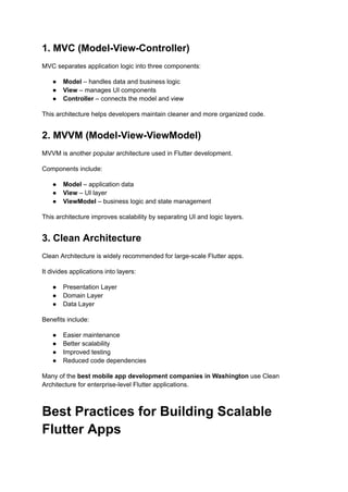 The Complete Guide to Building Scalable Mobile Apps with Flutter | PDF