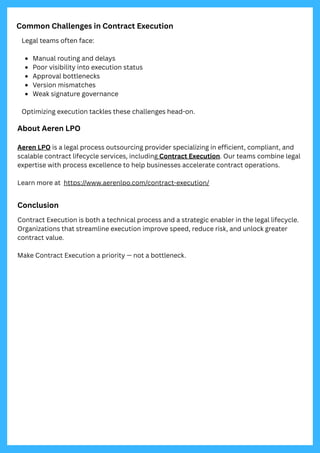 The Complete Guide to Contract Execution in the Legal Lifecycle | PDF