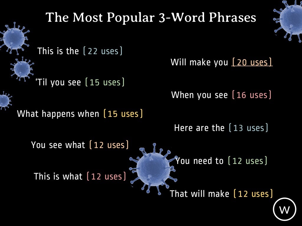 The Most Popular 3 Word Phrases