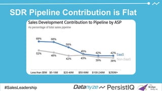 SDR Pipeline Contribution is Flat
#SalesLeadership
 