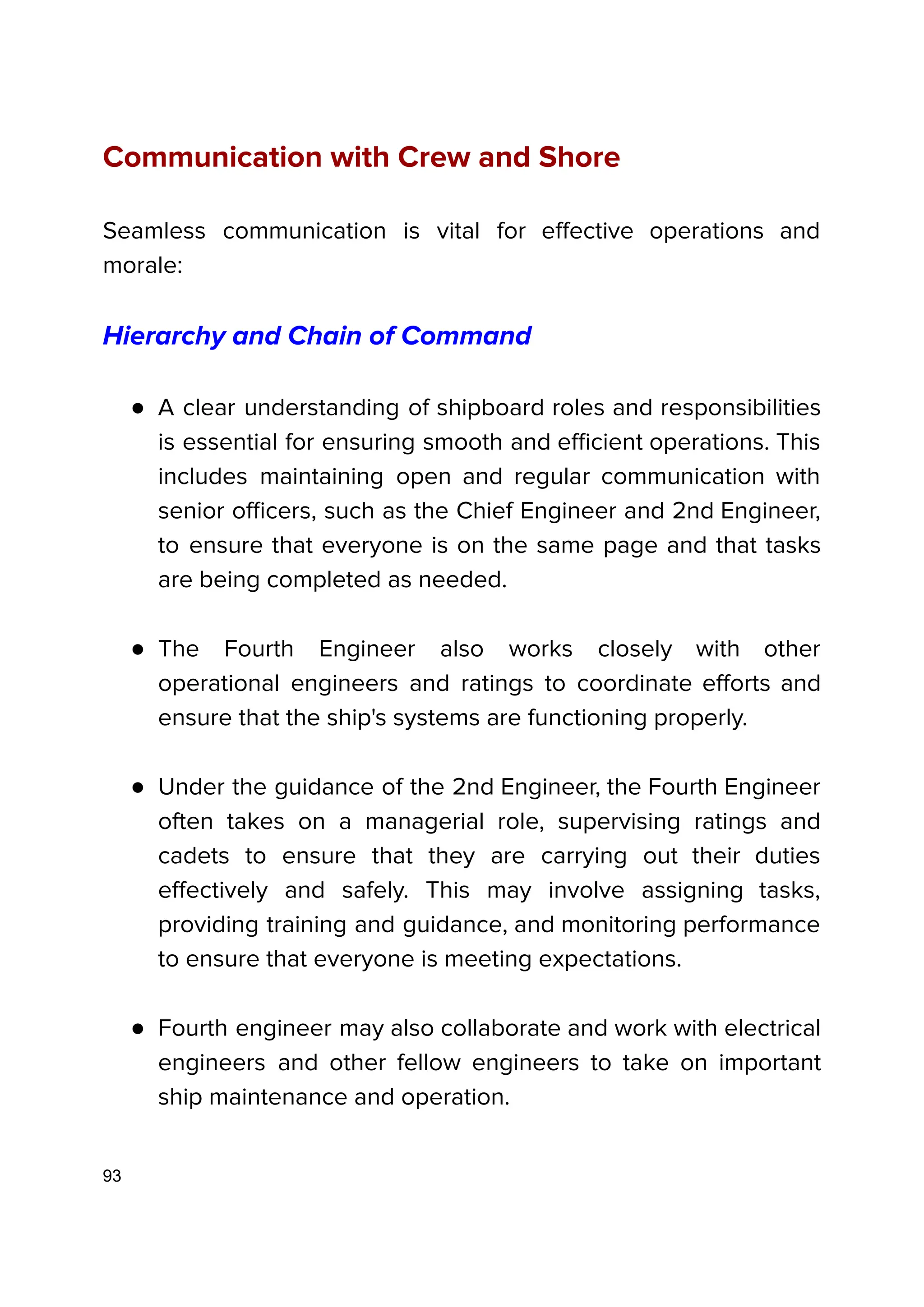 The Complete Guide to the Role of the Fourth Engineer On Ships | PDF