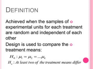 The Completely Randomized Design (CRD).ppt