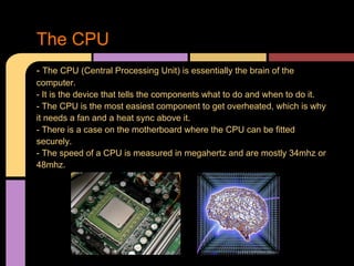 The components of a computer | PPT